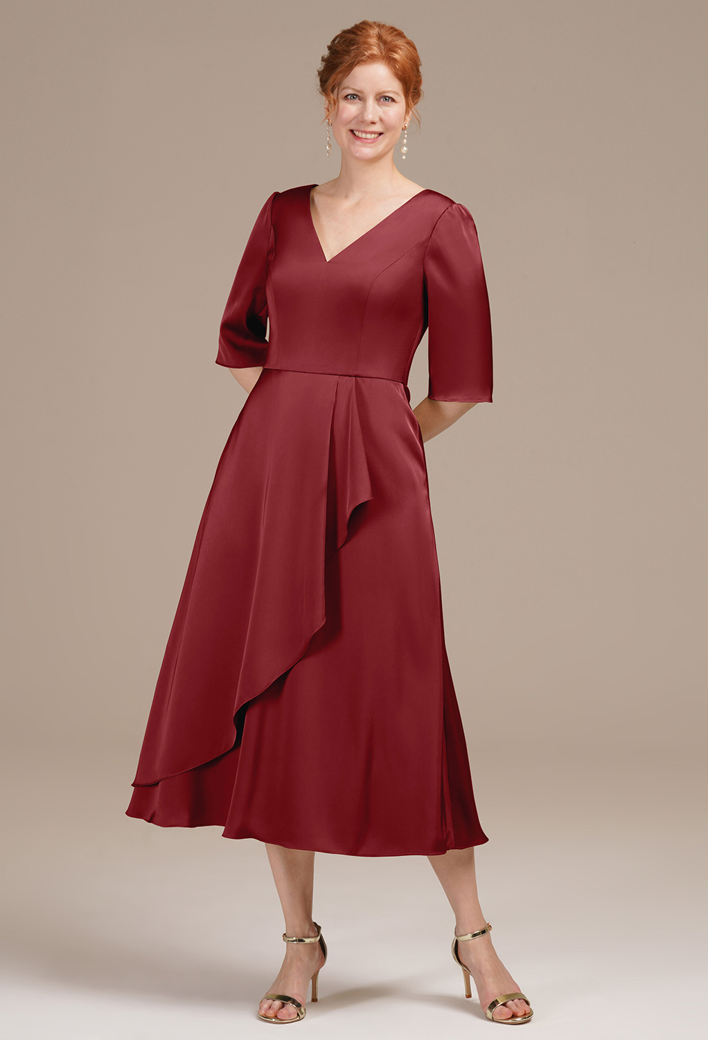 AW Zephyrine Burgundy  Mother of the Bride Dresses